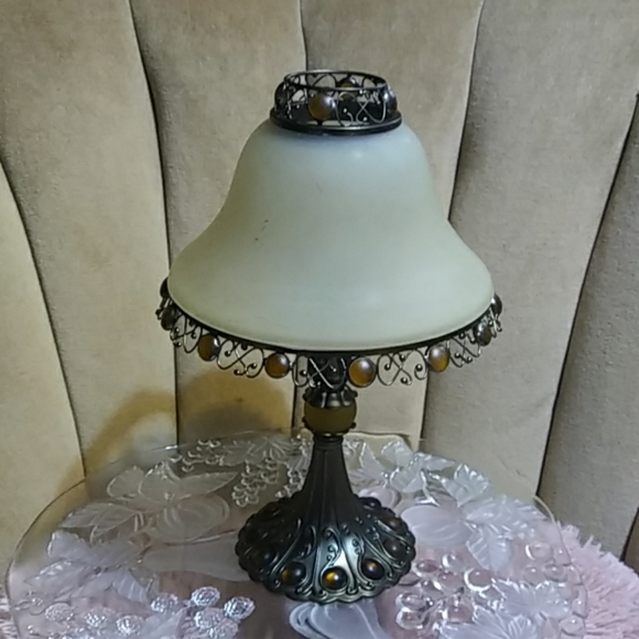 PartyLite Other - Gothic Glass vintage metal tea light lamp
